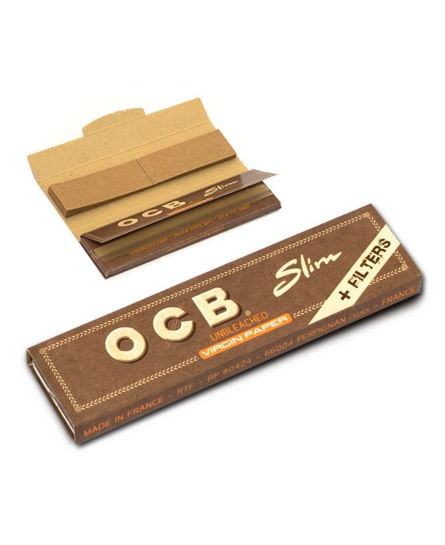 Seidenpapiere OCB Slim Virgin Brown + filter