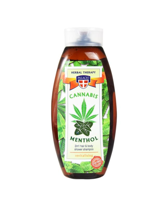 Palacio Hanf Shampoo für Haar und Körper mit Menthol 500ml