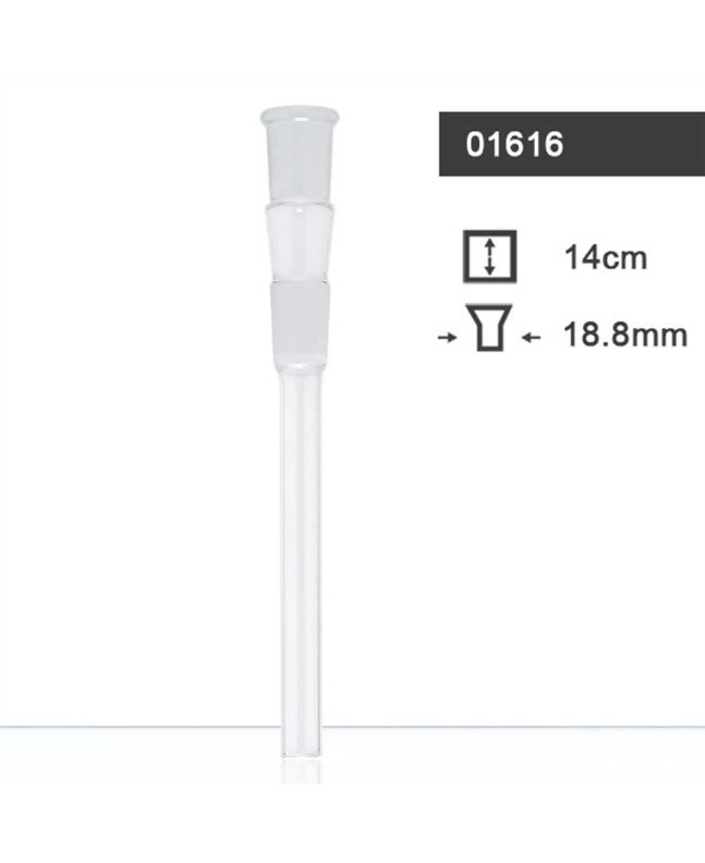 Glasbongadapter geschnitten 18,8 mm, Länge 14 cm