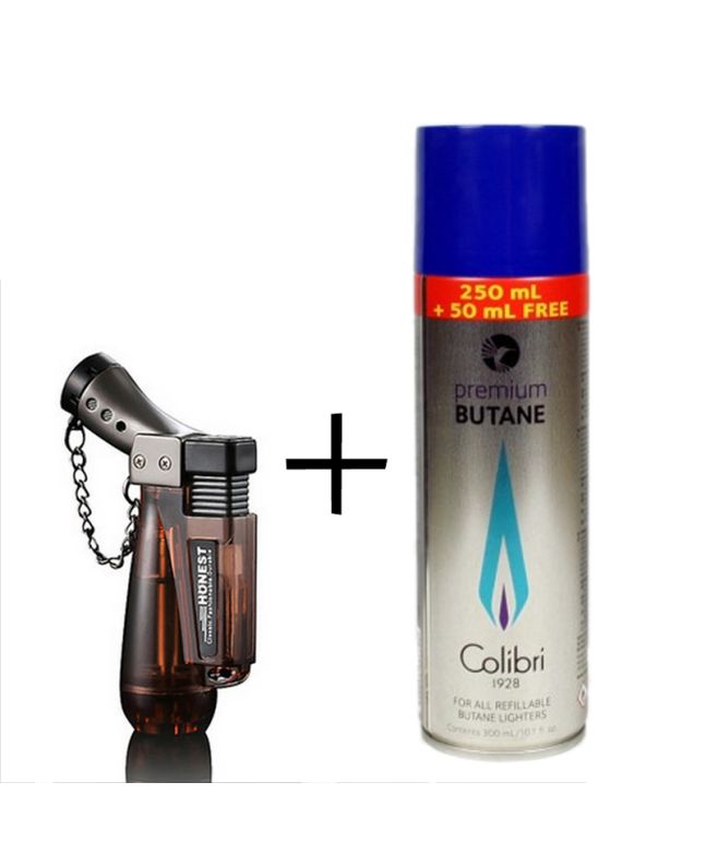 Feuerzeug Ehrlicher Gasbrenner + Colibri-Gas