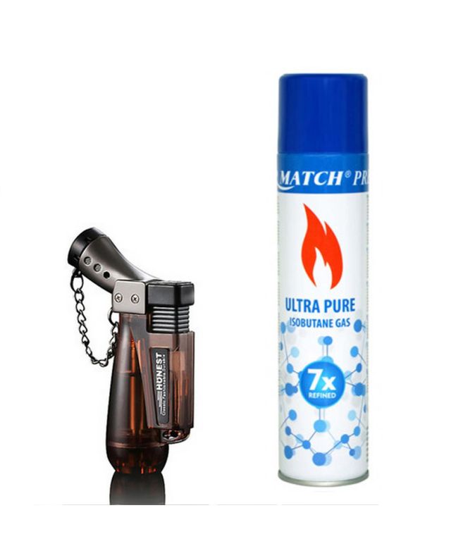 Leichter , Gasbrenner Honest + GAS Silver Match