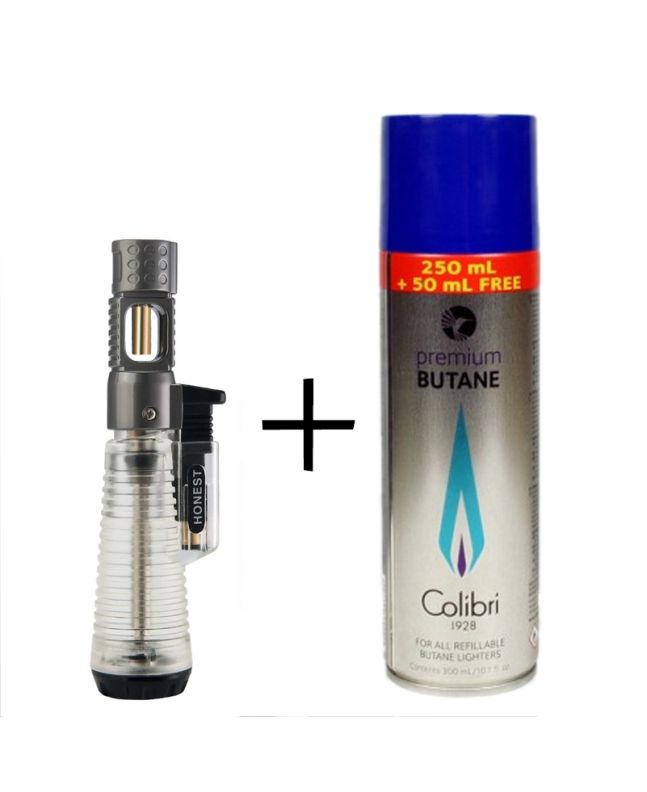 Feuerzeuggasbrenner Honest YD-1 + Colibri-Gas