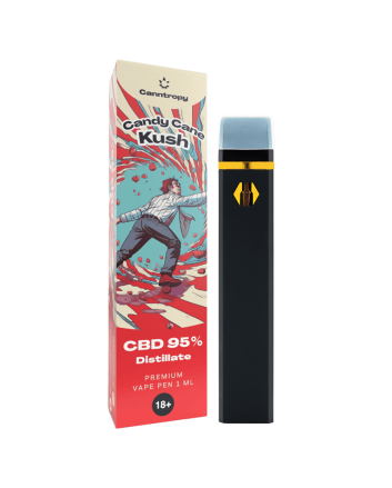 Canntropy CBD Einweg-Vape-Stift - Candy Cane Kush, CBD 95%, 1 ml