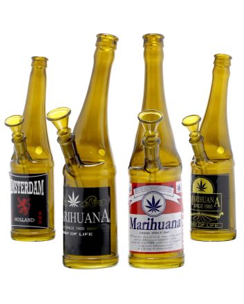Bierbong aus Glas H 26 cm S 14,5 mm