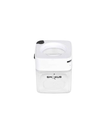 Smokus Focus Comet Jar WEISS - LED-Behälter mit Lupe