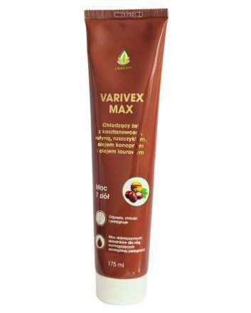 Gel gegen geschwollene Beine und Krampfadern Varivex Max Rosskastanie, Mäusedorn, Rutin 175 ml