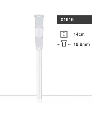 Glasbongadapter geschnitten 18,8 mm, Länge 14 cm