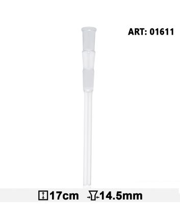 Glasbongadapter geschnitten 14,5 mm, Länge 17 cm