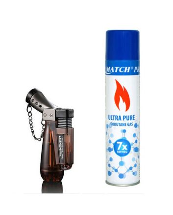 Leichter , Gasbrenner Honest + GAS Silver Match