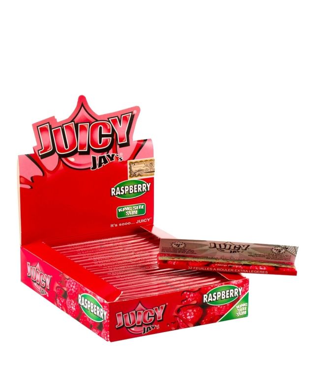 Juicy Jay's Blättchen mit Raspberry Himbeere-Geschmack - 32x Blatt