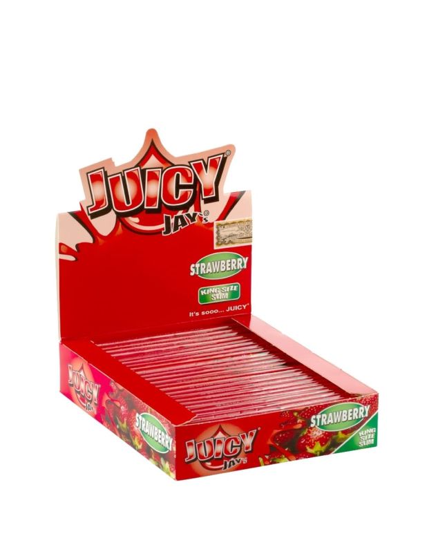 Juicy Jay's Blättchen mit Strawberry Erdbeere-Geschmack - 32x Blatt